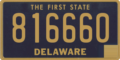DE license plate 816660