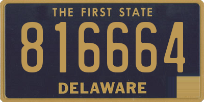 DE license plate 816664