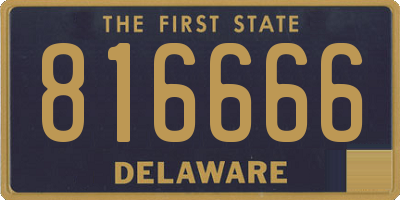 DE license plate 816666