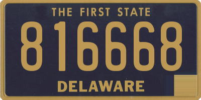 DE license plate 816668