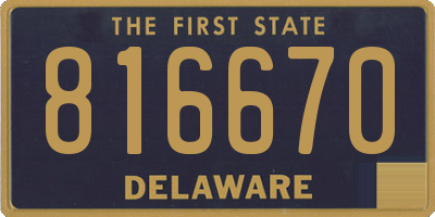 DE license plate 816670