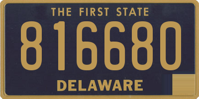 DE license plate 816680