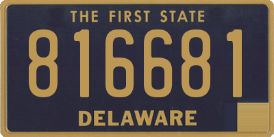 DE license plate 816681