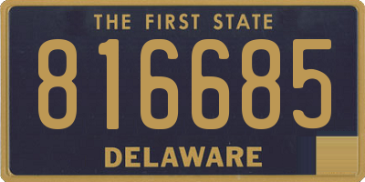 DE license plate 816685