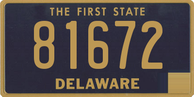 DE license plate 81672