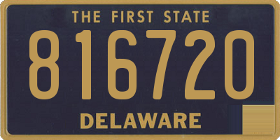 DE license plate 816720