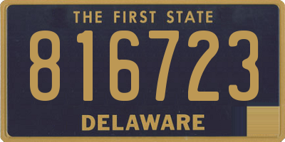 DE license plate 816723