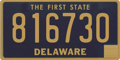 DE license plate 816730