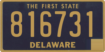 DE license plate 816731