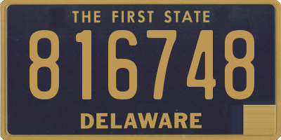 DE license plate 816748