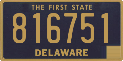 DE license plate 816751