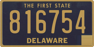 DE license plate 816754