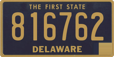 DE license plate 816762