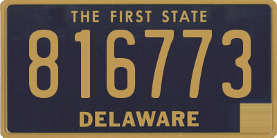 DE license plate 816773