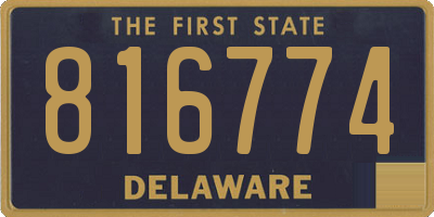 DE license plate 816774