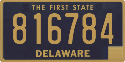 DE license plate 816784