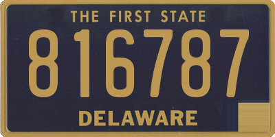 DE license plate 816787