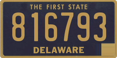 DE license plate 816793