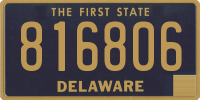 DE license plate 816806