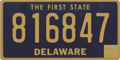 DE license plate 816847