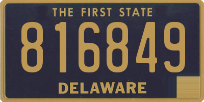 DE license plate 816849