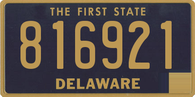 DE license plate 816921