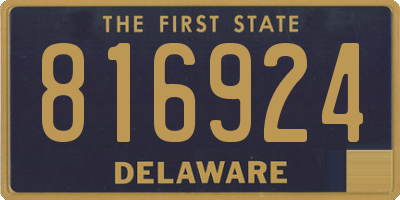 DE license plate 816924