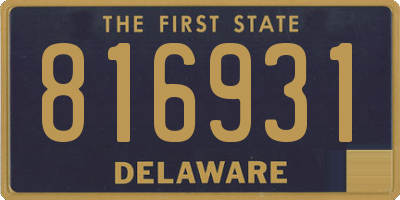DE license plate 816931