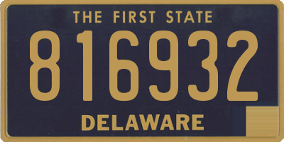 DE license plate 816932