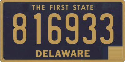 DE license plate 816933