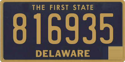 DE license plate 816935
