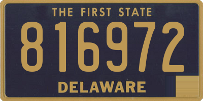 DE license plate 816972