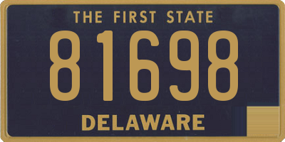 DE license plate 81698