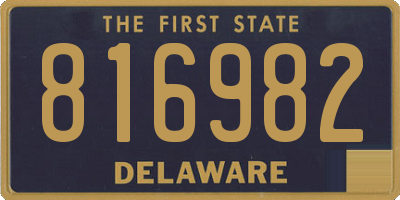 DE license plate 816982