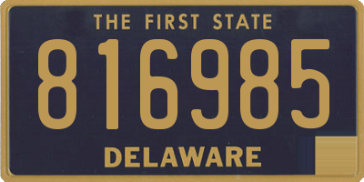 DE license plate 816985