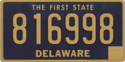 DE license plate 816998