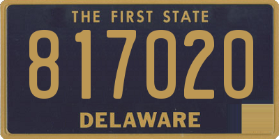 DE license plate 817020