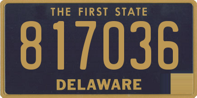 DE license plate 817036
