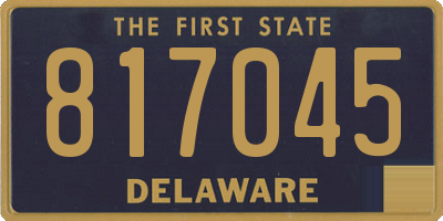 DE license plate 817045