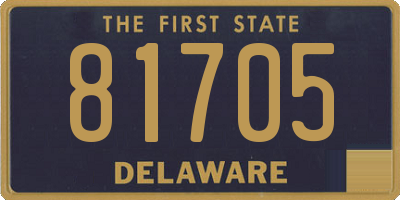 DE license plate 81705