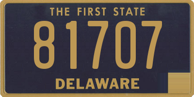 DE license plate 81707