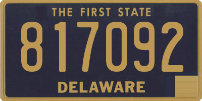 DE license plate 817092