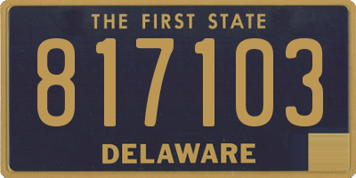 DE license plate 817103