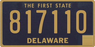 DE license plate 817110