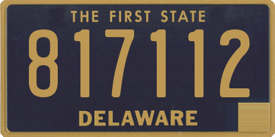 DE license plate 817112