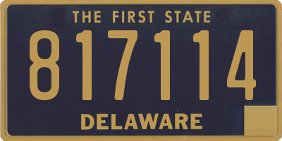 DE license plate 817114