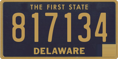 DE license plate 817134