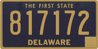 DE license plate 817172