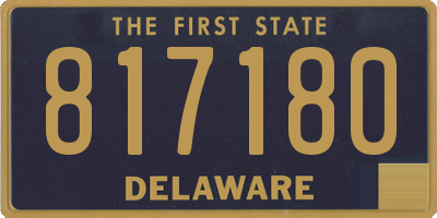 DE license plate 817180