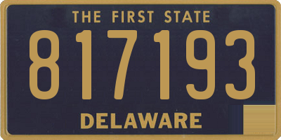 DE license plate 817193
